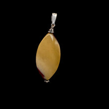 Load image into Gallery viewer, Mookaite Sandy Sterling Silver Marquise Pendant | 2 1/4" Long | Sand Red |