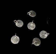 Load image into Gallery viewer, Shimmer! Six (6) Silver Charm Findings Pendants 10303