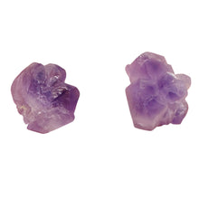 Load image into Gallery viewer, Amethyst Natural Crystals Bead Parcel| 21x19x14 and 21x19x13mm| Purple| 2 Beads|