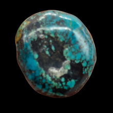 Load image into Gallery viewer, Turquoise Natural Focal 17g Nugget Bead | 29x28x15mm | Blue, Black | 1 Bead |