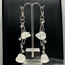 Load image into Gallery viewer, Designer Natural Clear Quartz 925 Sterling Silver Earrings 509109