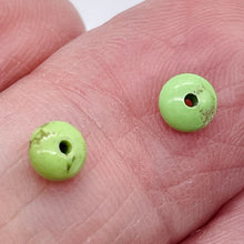 Load image into Gallery viewer, Gaspeite Hi Grade 5mm Rondelle Beads | 5mm | Green Brown | 2 Beads |