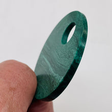 Load image into Gallery viewer, Green African Jade Pi Circle Pendant Bead | 50mm x 4mm | 12mm Hole |