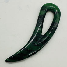 Load image into Gallery viewer, Ruby Zoisite Comma Pendant Bead | 94x28x6mm | Green Red | 1 Pendant Bead |