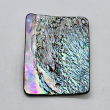 Load image into Gallery viewer, Rainbow Blue Abalone Rectangle Pendant Bead