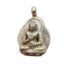 Load image into Gallery viewer, Sitting Sterling Silver Buddha Pendant | 1 1/4" Long | Silver | 1 Charm |