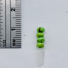 Load image into Gallery viewer, Gaspeite Hi Grade 4mm Rondelle Beads | 4mm | Green Brown | 4 Beads |