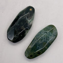 Load image into Gallery viewer, Ocean Jasper Old Stock Long Oval Beads| 45x22x6 to38x20x7mm|Green, Gray| 2 Beads
