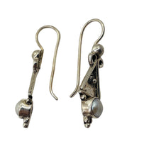 Load image into Gallery viewer, Fresh Water Pearl Sterling Silver Dangle Earrings | 1 1/2" Long | White| 1 Pair|