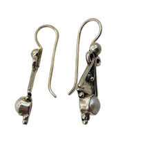 Load image into Gallery viewer, Fresh Water Pearl Sterling Silver Dangle Earrings | 1 1/2&quot; Long | White| 1 Pair|
