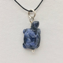 Load image into Gallery viewer, Charming! Sodalite Turtle & Silver Pendant