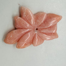 Load image into Gallery viewer, Rare Pink Peruvian Opal Flower Pendant Bead 25ct 34mm Carved Natural Gemstone