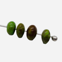 Load image into Gallery viewer, Gaspeite High Grade 6mm Rondelle Beads | 6mm | Green Brown | 4 Beads |