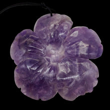 Load image into Gallery viewer, Amethyst Carved Pendant Flower | 55x8mm | Purple White | 1 Bead |