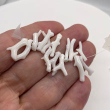 Load image into Gallery viewer, Coral Branch beads | 20x3 to 17x2mm | White | 17 Beads |