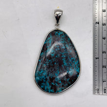 Load image into Gallery viewer, Chrysocolla Sterling Silver Oval Pendant | 2 3/8" Long | Blue | 1 Pendant |