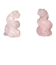 Load image into Gallery viewer, Carved Rose Quartz Snake Animal Beads | 20x11x7mm | Pink