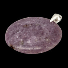 Load image into Gallery viewer, Natural Lepidolite Large Round Sterling Silver Pendant | 45mm | 2 1/16" Long |