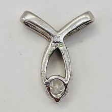 Load image into Gallery viewer, Brushed Sterling Silver Designer CZ Pendant | 1" Long | Silver | 1 Pendant |