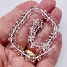 Load image into Gallery viewer, Quartz Clear Faceted Rock Crystal Rondelle Half-Strand | 8x5mm | Clear | 45 Bds|