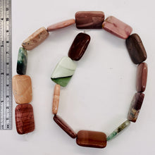 Load image into Gallery viewer, Exotic Imperial Jasper 25x18x5mm Bead Strand 110272