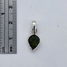 Load image into Gallery viewer, Moldavite 7.08ct Sterling Silver Heart Pendant | 3/4" Long | Green | 1 Pendant |