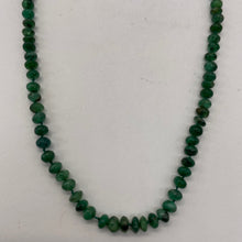 Load image into Gallery viewer, Emerald Graduated 3 to 4mm Rondelle Necklace | 23&quot; Long | 37 tcw | Green |
