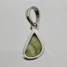 Load image into Gallery viewer, Moldavite 9.4ct Sterling Silver Teardrop Pendant | 7/8" Long| Green| 1 Pendant |