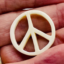 Load image into Gallery viewer, Peace Pendant Round | 30x3mm | White | 1 Bead |