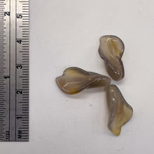 Load image into Gallery viewer, Chalcedony Calla Lily Flower Beads | 22x11x2.5mm | Green Purple | 3 Beads |