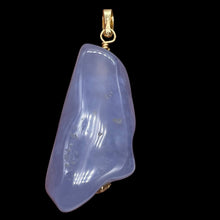 Load image into Gallery viewer, Blue Chalcedony 14K Gold Filled Stone Pendant | Blue | 1 3/4" Long | 1 Pendant |