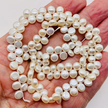 Load image into Gallery viewer, Divine top-Drilled Creamy White Pearl Strand 104762