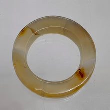 Load image into Gallery viewer, Carnelian Agate Picture Frame Circle Bead | 31x5mm | White Orange |