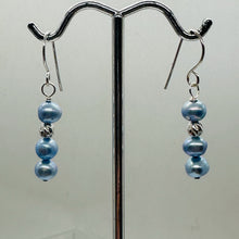 Load image into Gallery viewer, Baby Blue AAA Freshwater Pearl Sterling Silver Earrings | 1 1/4" Long |