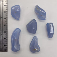 Load image into Gallery viewer, Blue Chalcedony 26g Nugget Pendant Beads | 33x10 - 21x14mm | Blue | 6 Beads |