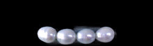 Load image into Gallery viewer, 4 Beautiful Natural Untreated Platinum 10-10.5x7-8mm Pearls 3454