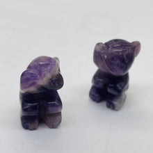 Load image into Gallery viewer, Swingin 2 Carved Amethyst Monkey Beads | 20.5x12x11mm | Purple