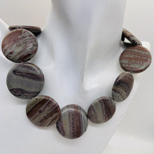 Load image into Gallery viewer, Martian Landscape Jasper Disc Pendant Bead Strand109195