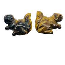 Load image into Gallery viewer, Nuts 2 Hand Carved Animal Tigereye Squirrel Beads | 22x15x10mm | Golden Brown