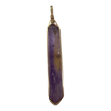 Load image into Gallery viewer, Ametrine Yellow Gold Wire Wrap Rectangle Point | 3" Long | Purple Gold |