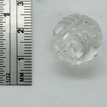 Load image into Gallery viewer, Dragon Long Life Carved Quartz Round Pendant Bead | 18mm | Clear | 1 Bead |