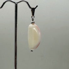 Load image into Gallery viewer, Conch Shell Pear Shaped Sterling Silver Pendant | 1 3/4" Long | Pink White |