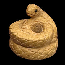 Load image into Gallery viewer, Year of the Snake 2025 Coiled Boxwood Bead | Netsuke |