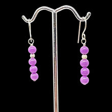Load image into Gallery viewer, Phosphosiderite Dangle Sterling Silver Earrings | 1 1/24" long | Lavender |