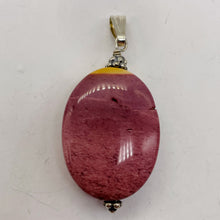 Load image into Gallery viewer, Mookaite Sterling Silver Oval Pendant | 1 1/2" Long | Purple Silver | 1 Pendant|