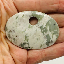 Load image into Gallery viewer, Harmony Stone Oval Centerpiece Bead - Snowy Lands| 63x45x8mm | 1 Bead |