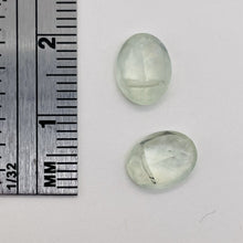 Load image into Gallery viewer, Prehnite Faceted Oval Cabochons | 8x7x4mm | Pale Green | 2 Cabs |