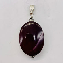 Load image into Gallery viewer, Mookaite Deep Sunset Sterling Silver Oval Pendant | 1 1/2" Long | Maroon White |