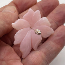 Load image into Gallery viewer, Peruvian Opal 45cts Flower Pendant Bead | 45x42x6mm | Pink | 1 Pendant Bead |