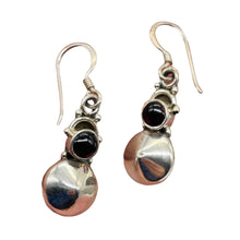 Load image into Gallery viewer, Fabulous Goddess Red Garnet Sterling Silver Drop/Dangle Earrings! | 1" Long |